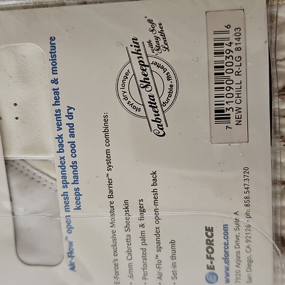 E-FORCE Chill Racquetball Glove Large Right Handed NWT - Picture 7 of 9